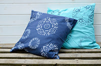 http://www.pillarboxblue.com/how-to-doily-stencil-a-cushion/