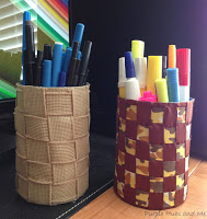 http://plumperfectandme.blogspot.com/2015/08/woven-ribbon-recycled-tin-can-pen-and.html