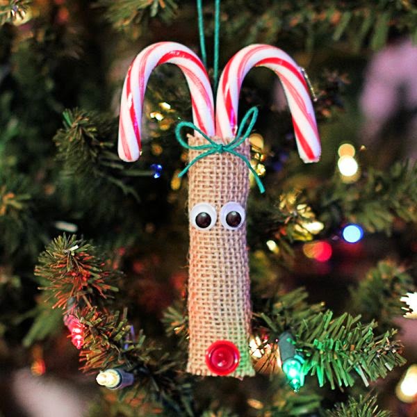 http://aboutfamilycrafts.com/burlap-and-candy-cane-reindeer-ornament/