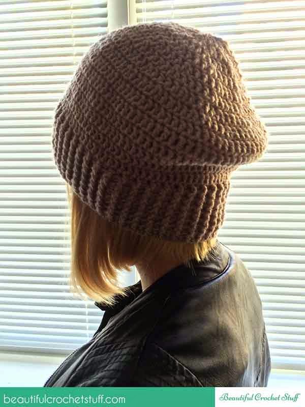 http://beautifulcrochetstuff.com/how-to-crochet-a-beanie-hat-free-pattern/