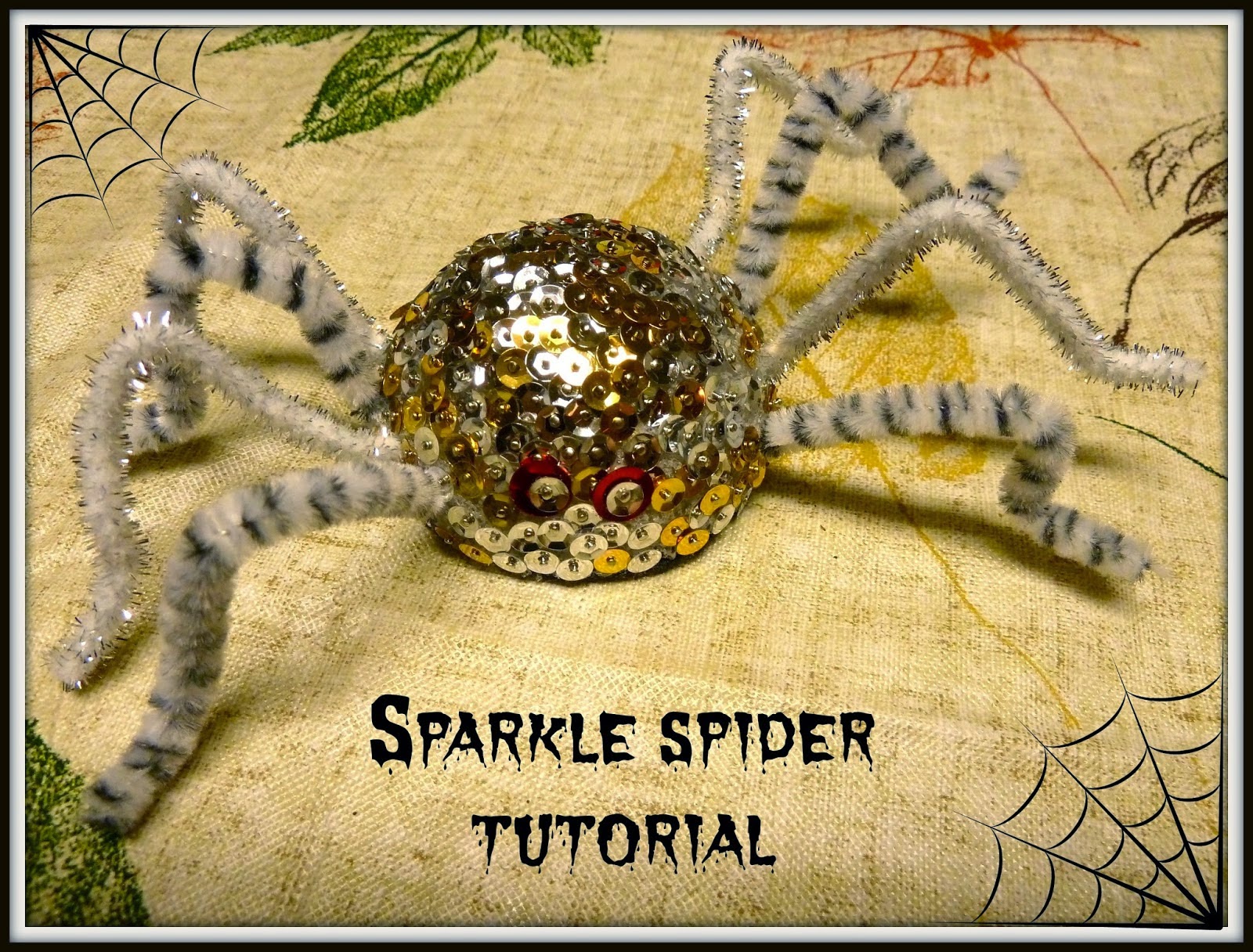 http://www.makeiteasycrafts.com/2014/09/sparkle-spider-tutorial.html