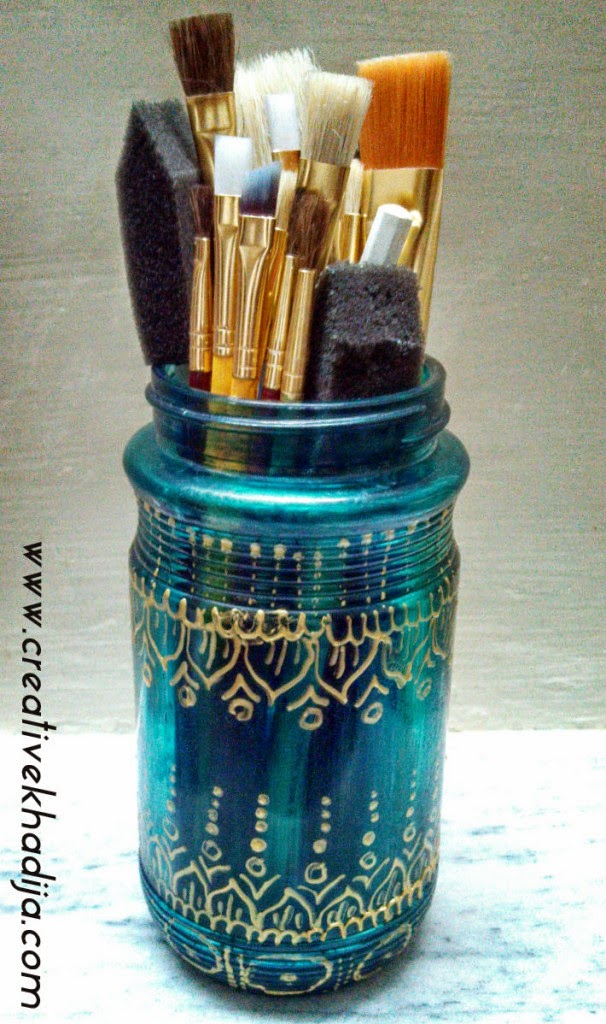 http://creativekhadija.com/2014/07/glasspaint-jar-organizer-tutorial/