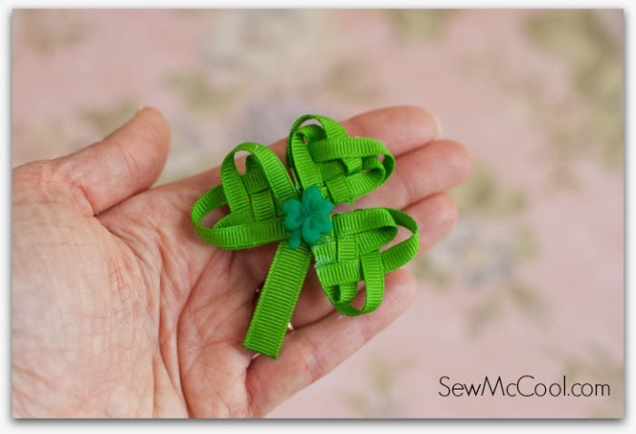 http://www.sewmccool.com/woven-ribbon-shamrock-tutorial/